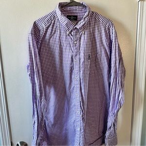 Psycho Bunny Purple Gingham Button Down Shirt
